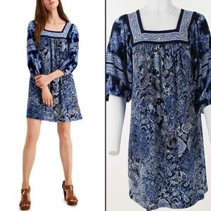 Michael Michael Kors Square-Neck Shift Paisley Printed Dress